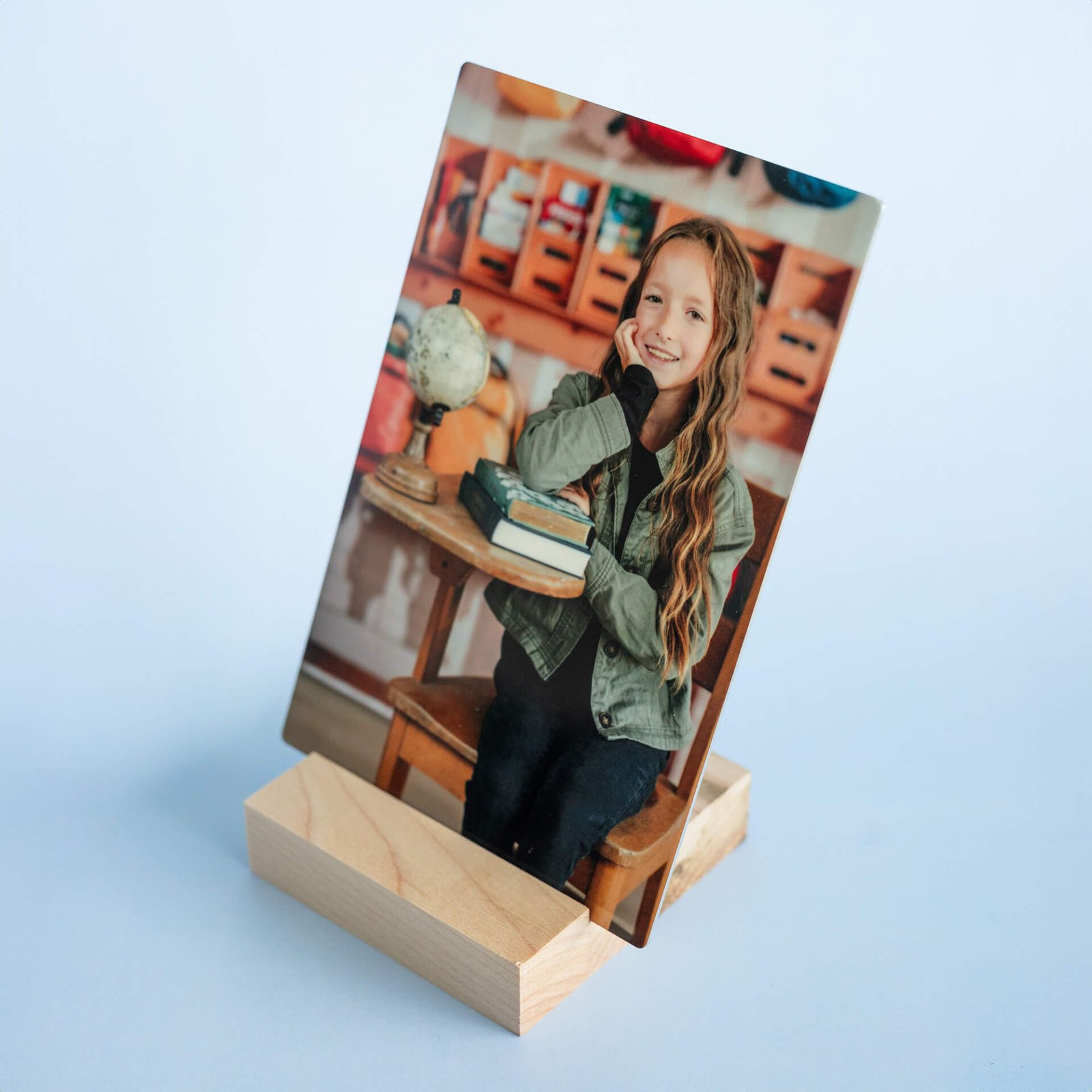 Photo sur aluminium avec base en bois