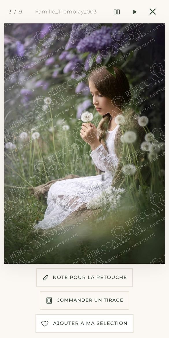 Photo affichée en grand (téléphone)