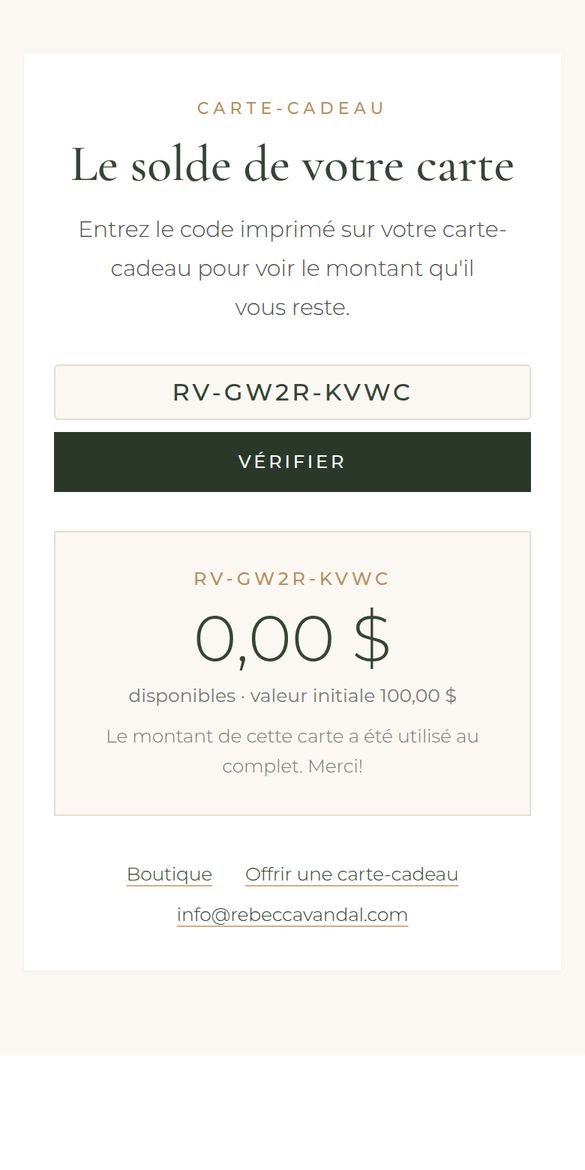 Vérification du solde d’une carte (téléphone)