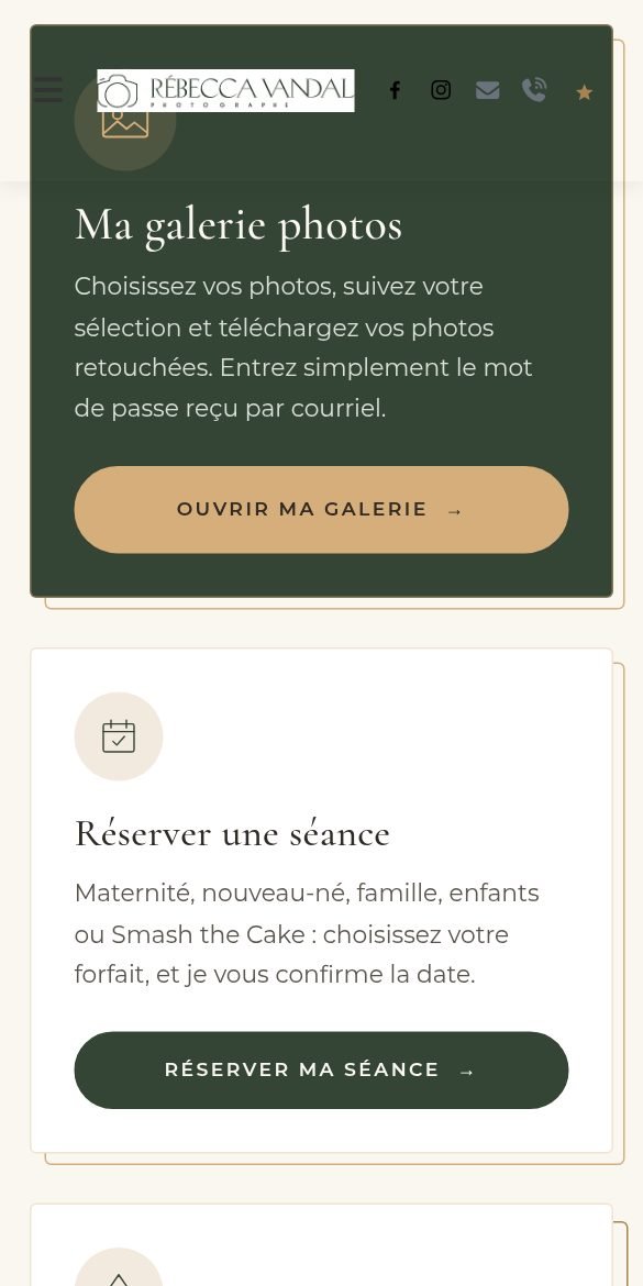 Page Espace client (téléphone)