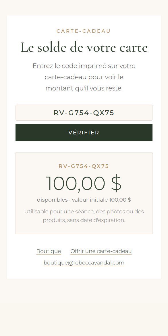 Vérification du solde d’une carte (téléphone)