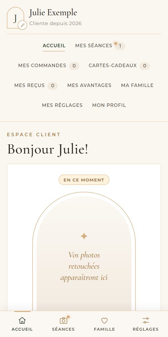 Page Espace client (téléphone)