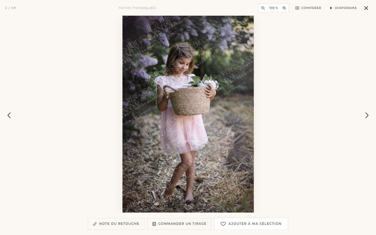 Photo affichée en grand (ordinateur)